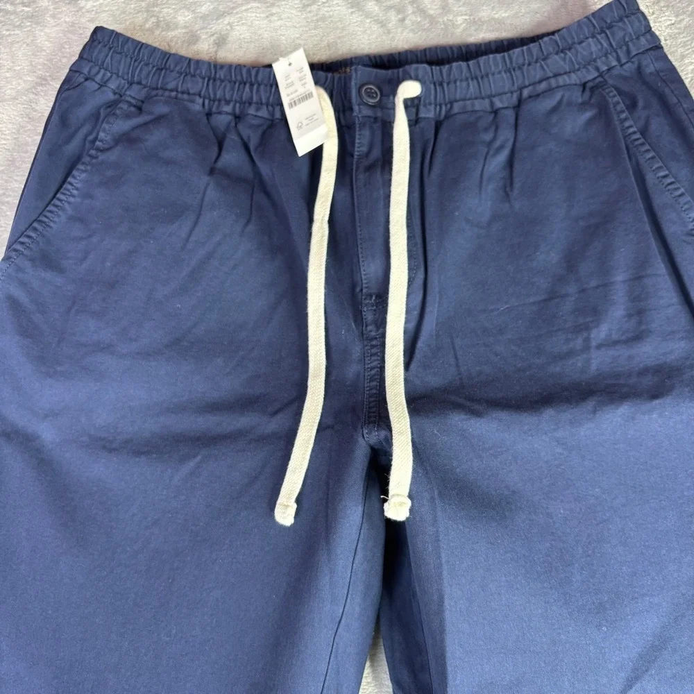 J.Crew Dock Pant Mens Large Navy Blue New NWT Cotton Blend Stretch AV223
